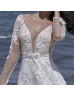 Ivory Lace Tulle V Back Charming Wedding Dress
